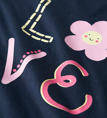 Name It T-Shirt - NmfViolett - Navy Blazer/Love