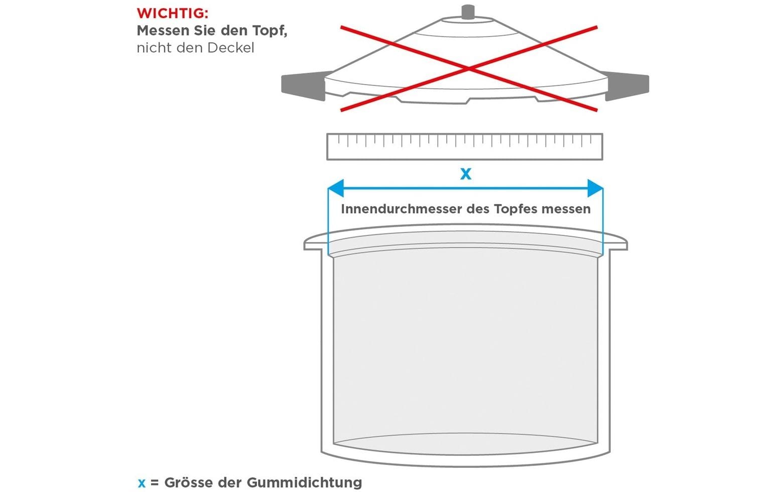 Topfdichtung 20 cmSilikon Gummidichtung blau, 20 cm Durchmesser