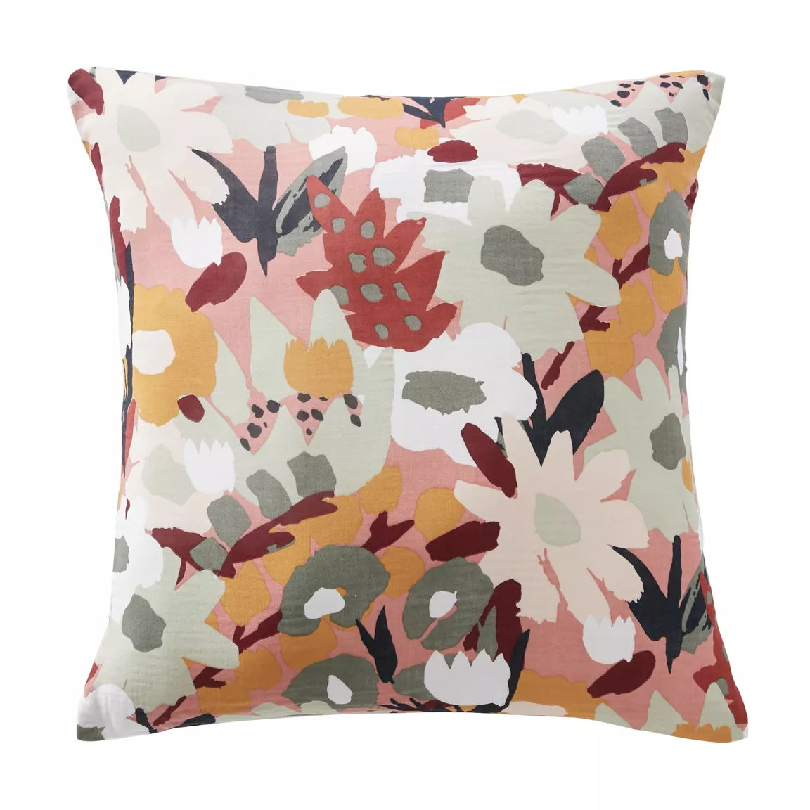 Taie d'oreiller carrée gaze de coton (60 x 60 cm) Azel Multicolore