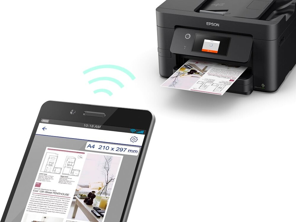 Epson Workforce Pro Wf-3825Dwf - Printer - 21 Spm WiFi Fax