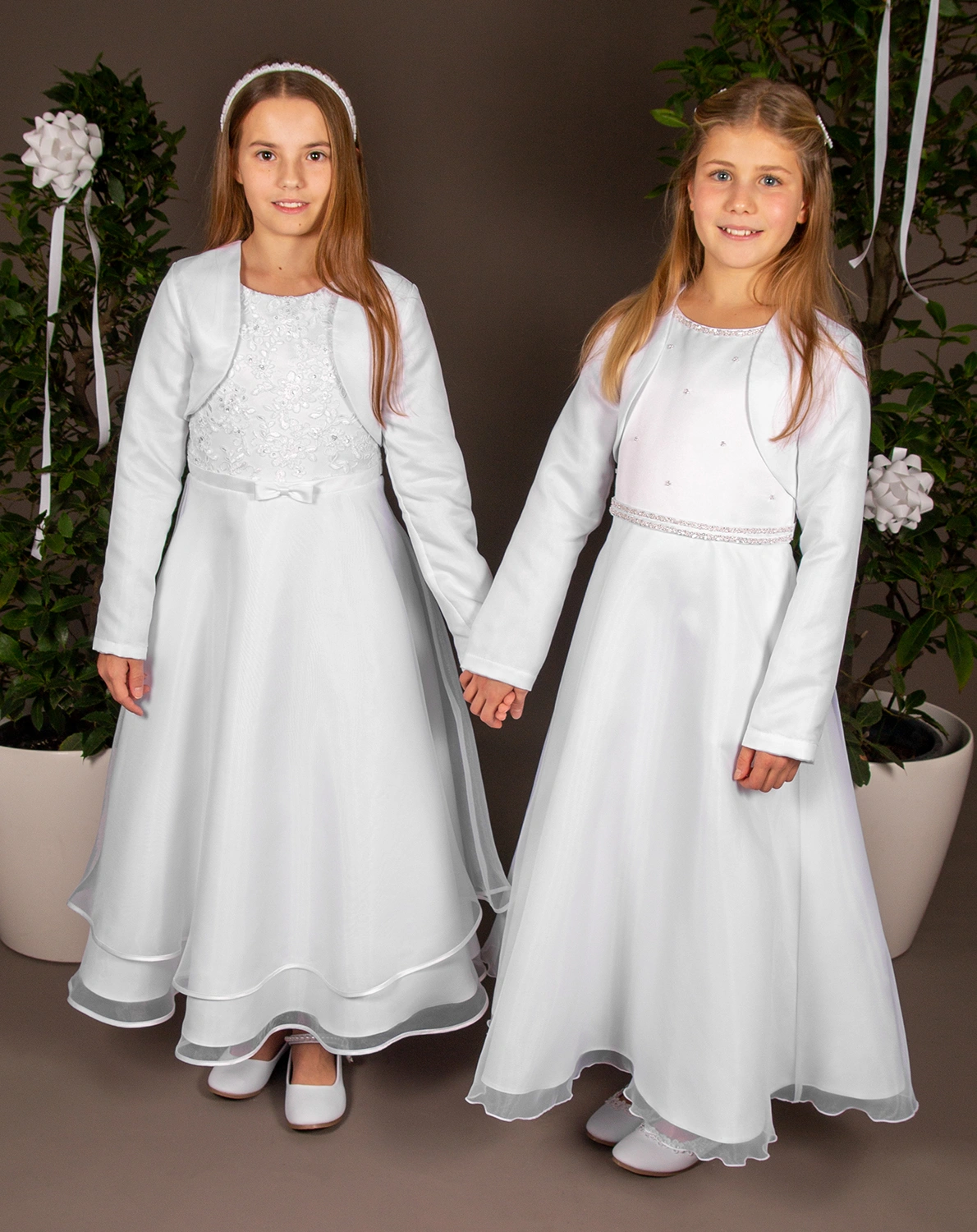 Kommunionkleid CHARLOTTE mit Bolero in white