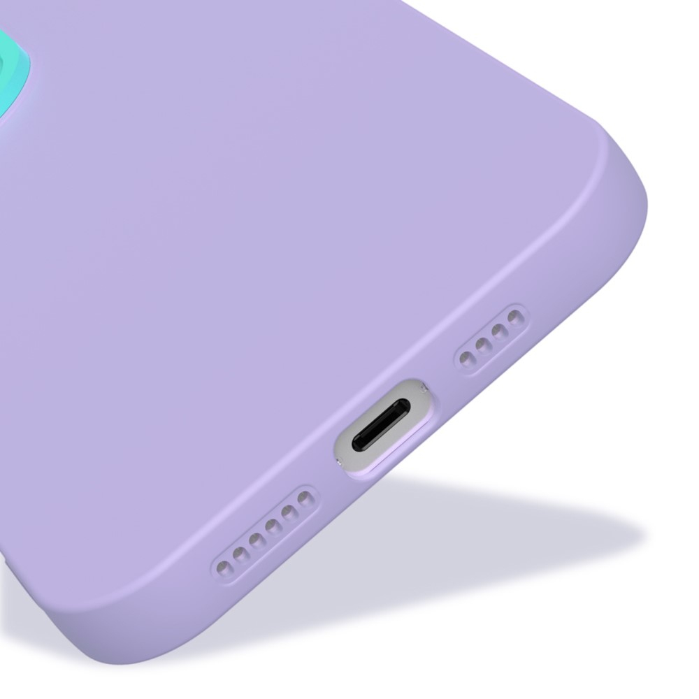 iPhone 13 Gummi Case Soft Touch Hülle   Kameraschutz - Pink / Grün