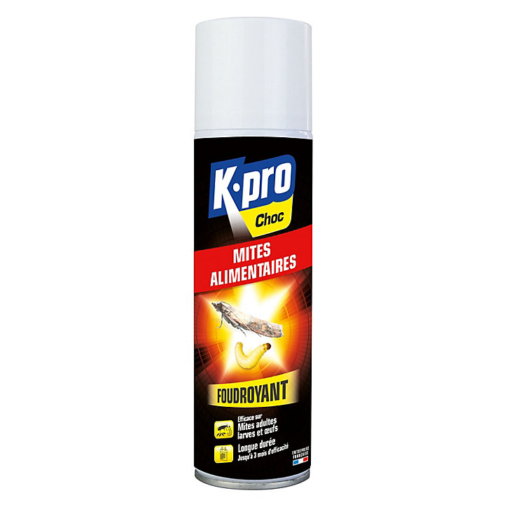 Aerosol anti-mites alimentaires foudroyant Kapo Choc 250ml