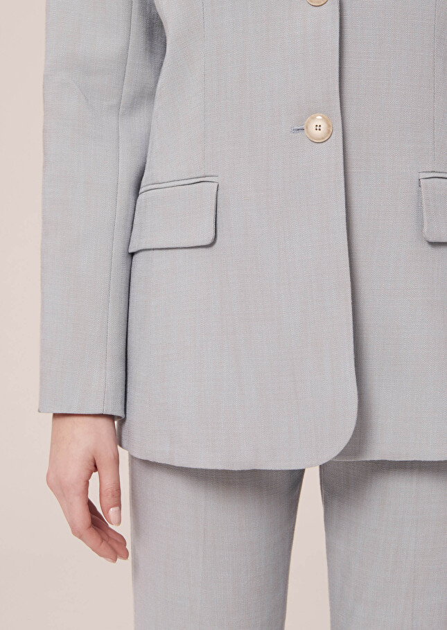 Veste Vasiliebleue en tissu flammé