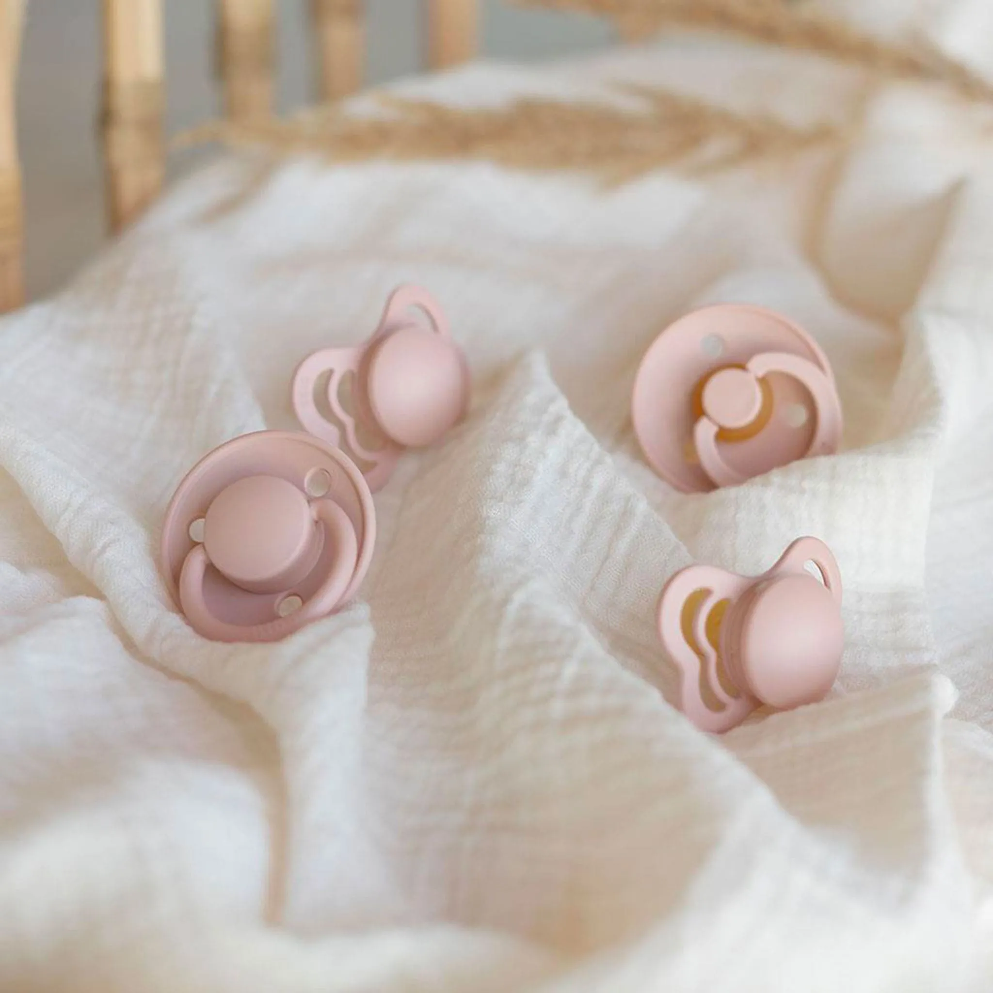 Bibs Ensemble de 4 Suce 0-6mois Collection Try-it BIBS - Rose Blush (Grandeur 1)