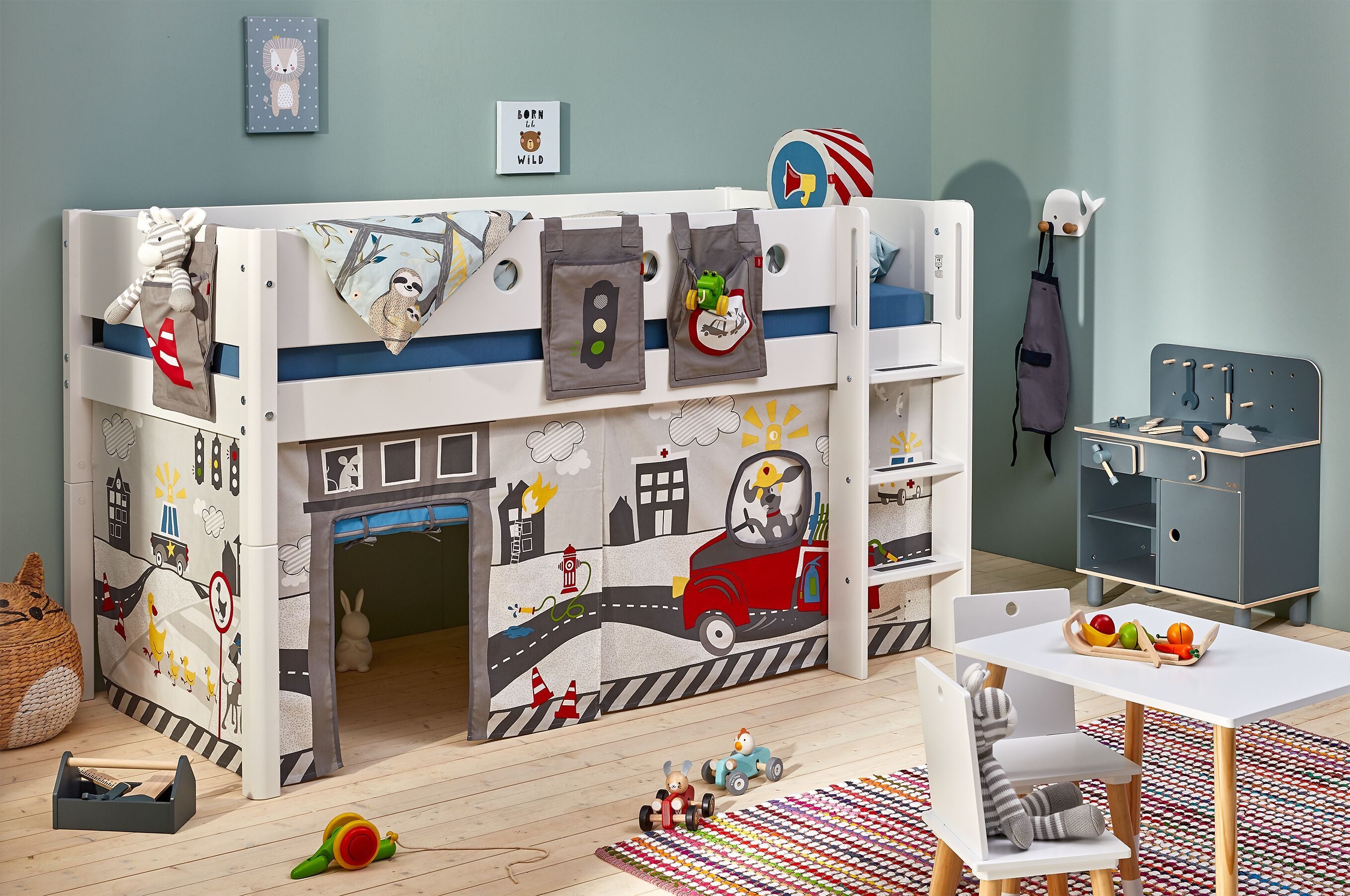 Flexa PLAY WORKBENCH Spielzeug - Blau / B: 60.0 x T: 34.5 x H: 48.5