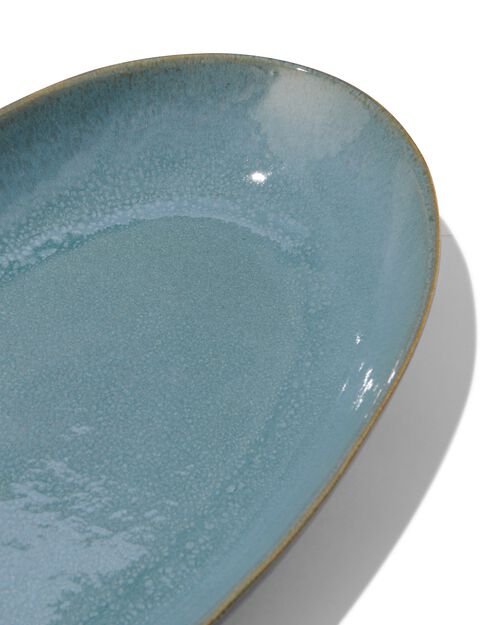 plat ovale 30 cm Porto émail réactif bleu