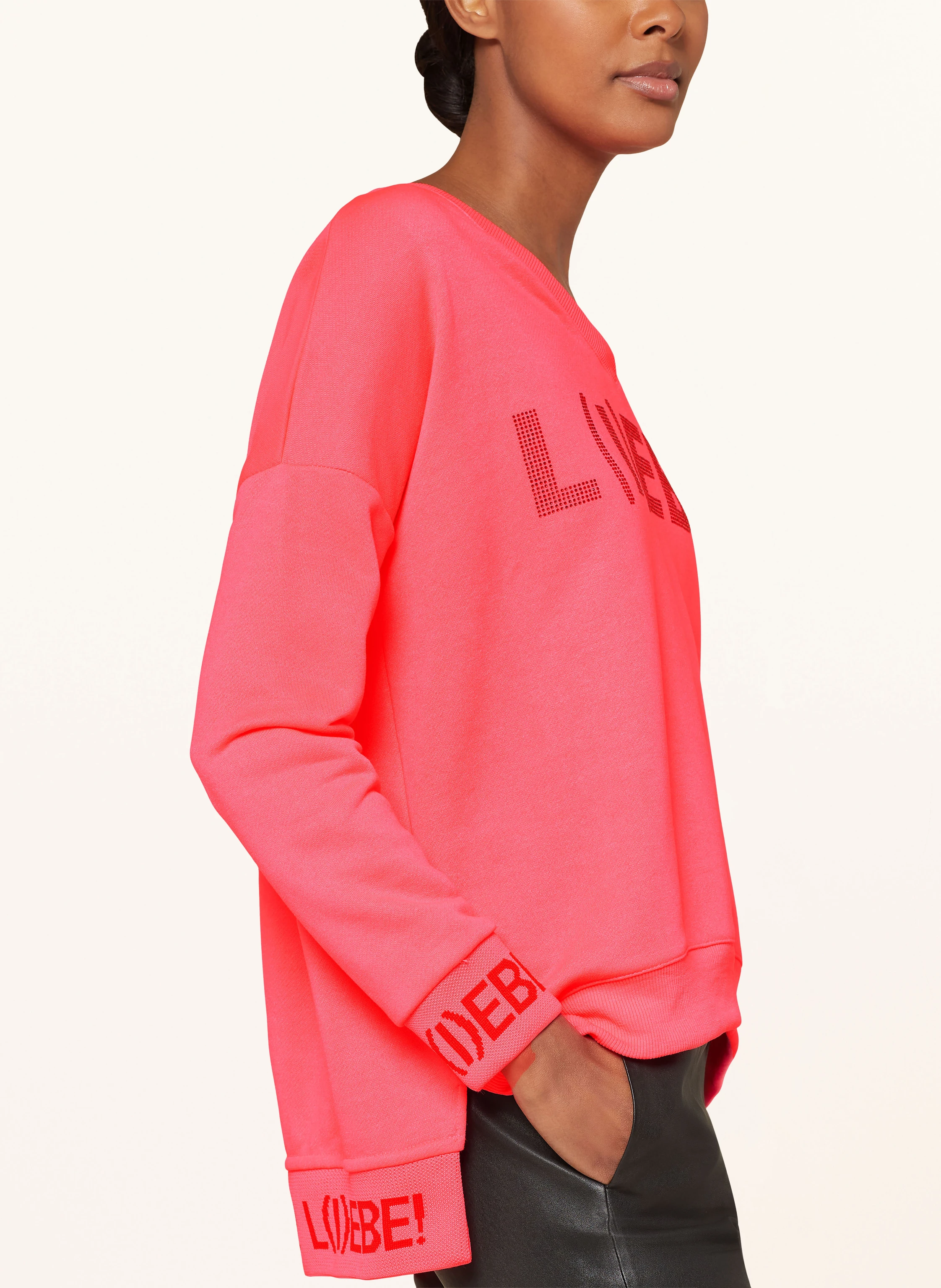 miss goodlife Sweatshirt mit Schmucksteinen
