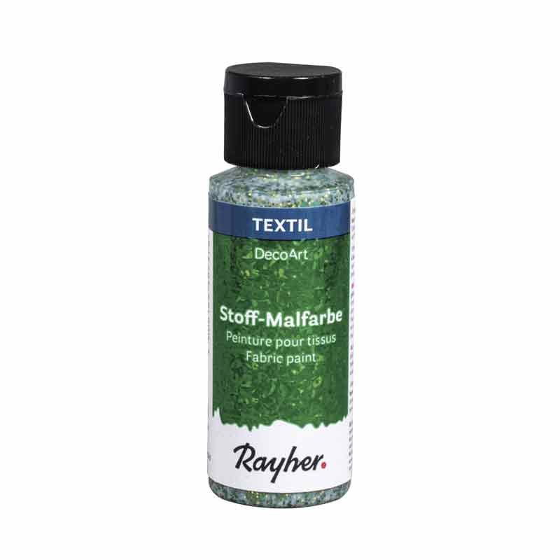 Peinture pour tissus extrême paillettes 59 ml - vert