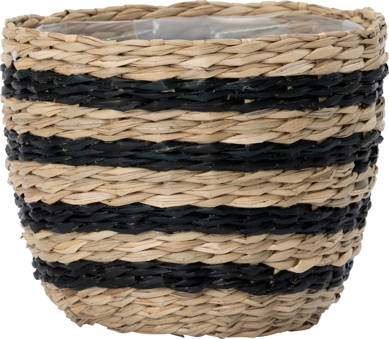 Intratuin plantenmand Yke naturel / zwart D 17 H 13 cm