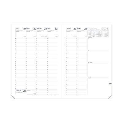 Quo Vadis - Agenda - 2025 - Ministre - Semainier Planning - Français - Toscana - Beige - 13 mois de décembre à décembre - 16x24 cm - Papier Clairefontaine blanc - Fabrication française