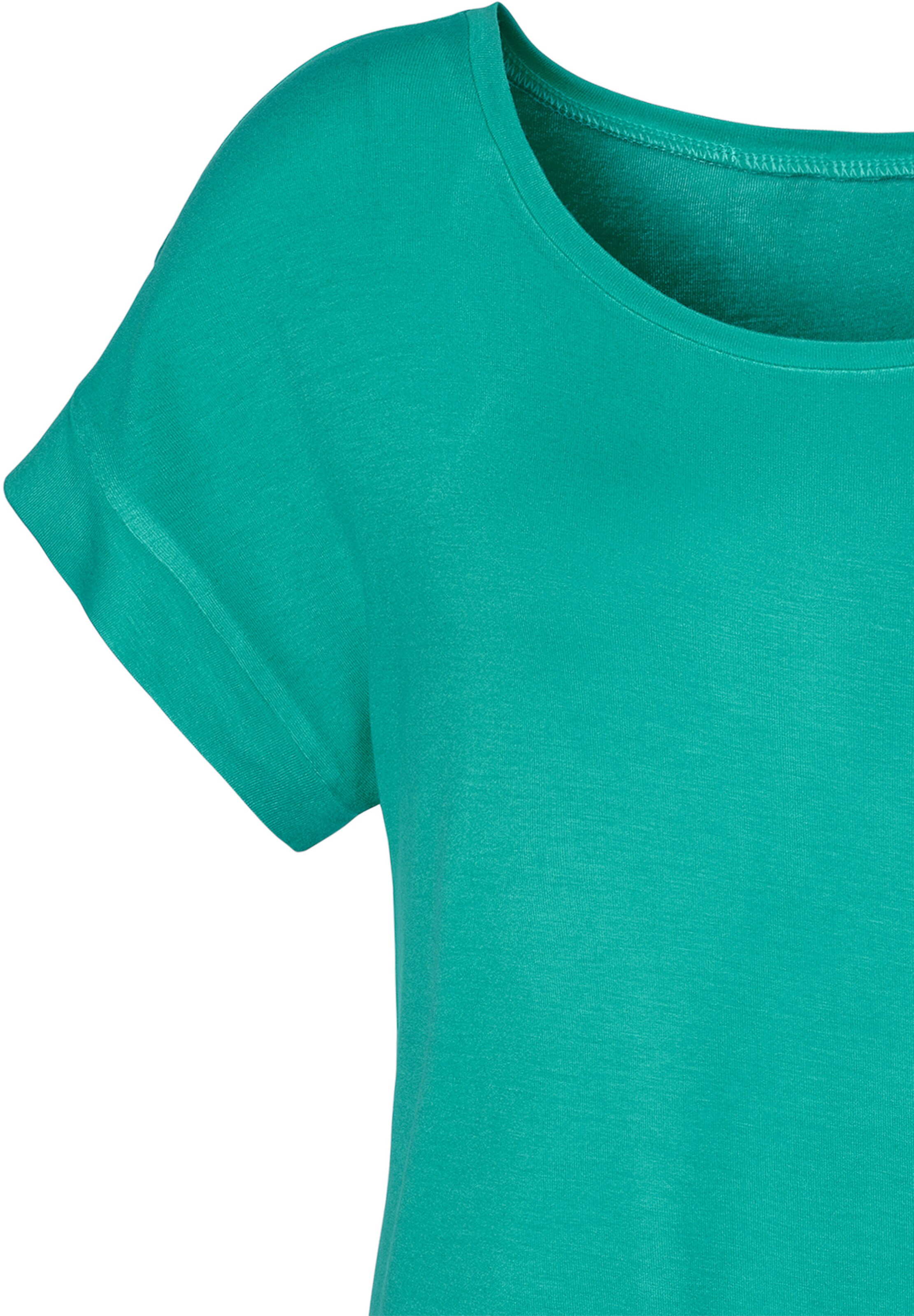 Vivance Kurzarmshirt in grün, schwarz