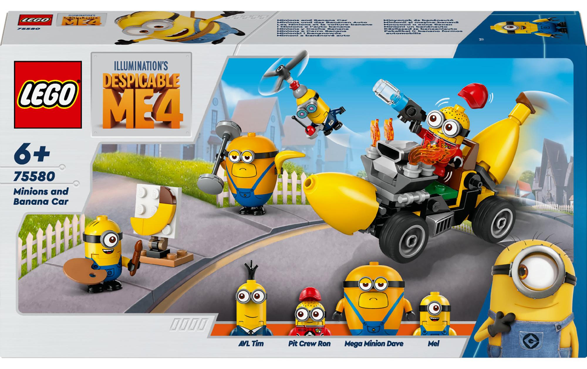 Despicable Me 4 Minions und das Bananen-Auto 75580Kreatives Bauen mit dem Minion-Spielset