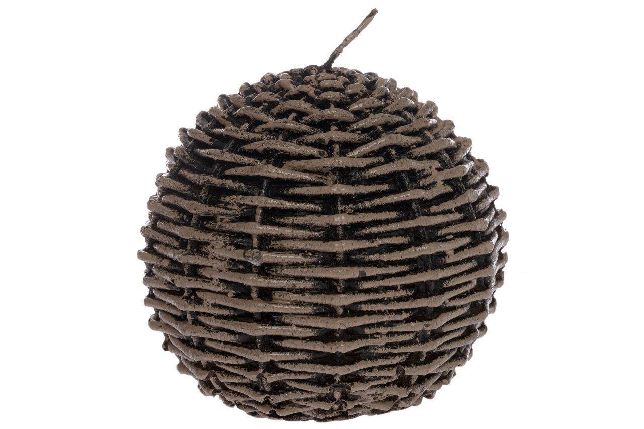 Ballkerze - gold - 10 cm