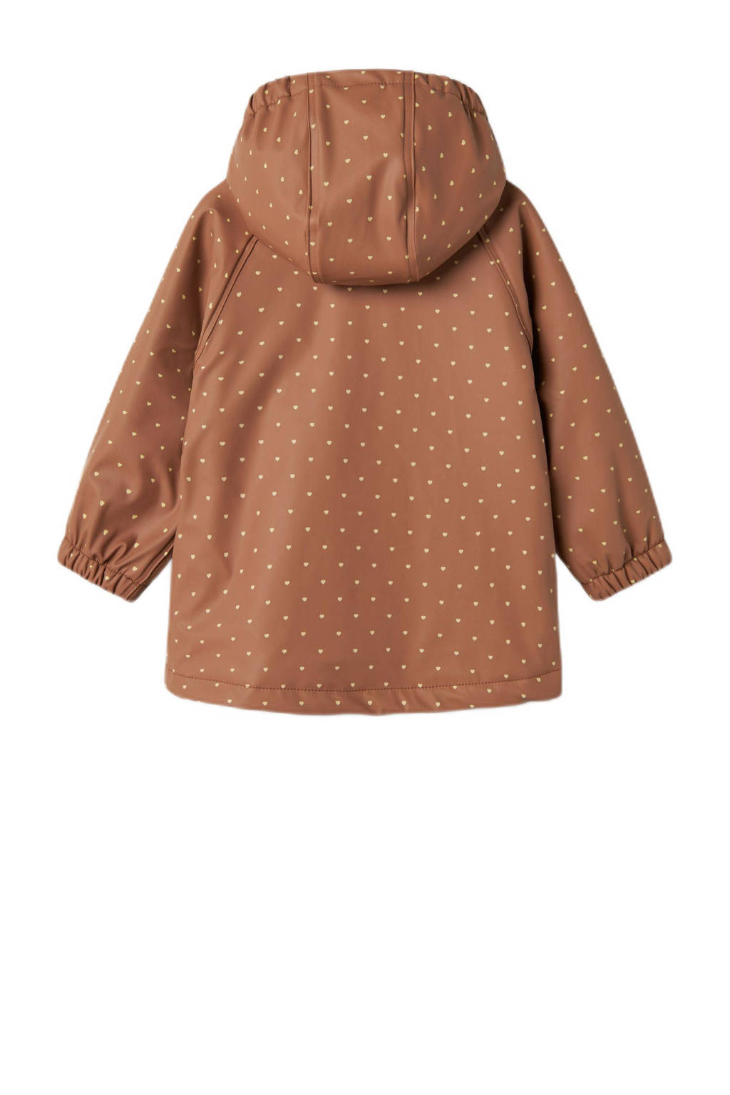LIL' ATELIER regenjas NMFLADRY10 met all over print roestbruin