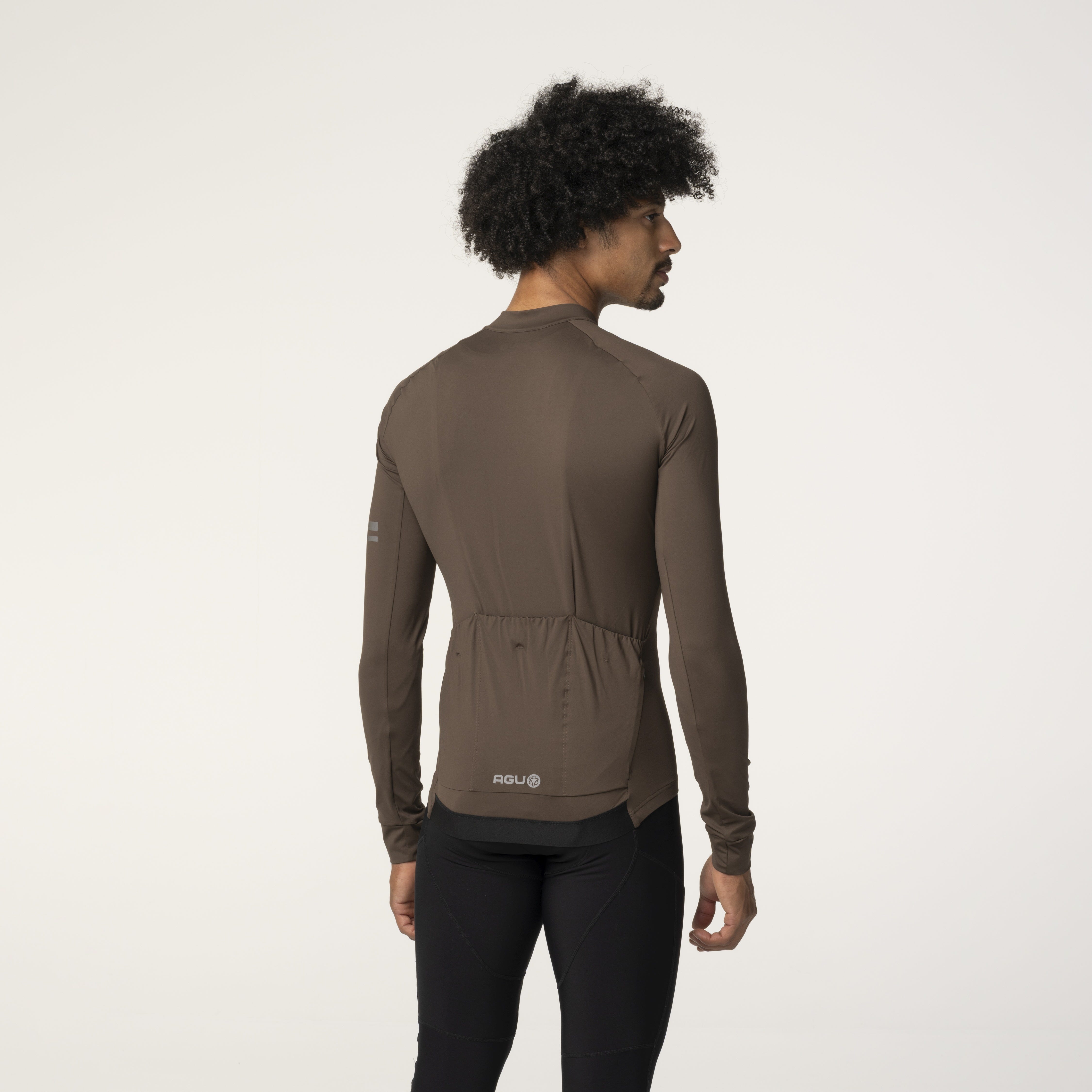 AGU Performance Solid heren lange mouw fietsshirt - Brown