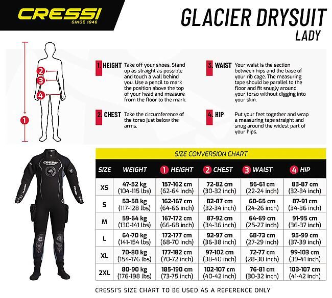 CRESSI SUB - COMBINAISON DE PLONGEE ETANCHE GLACIER FEMME