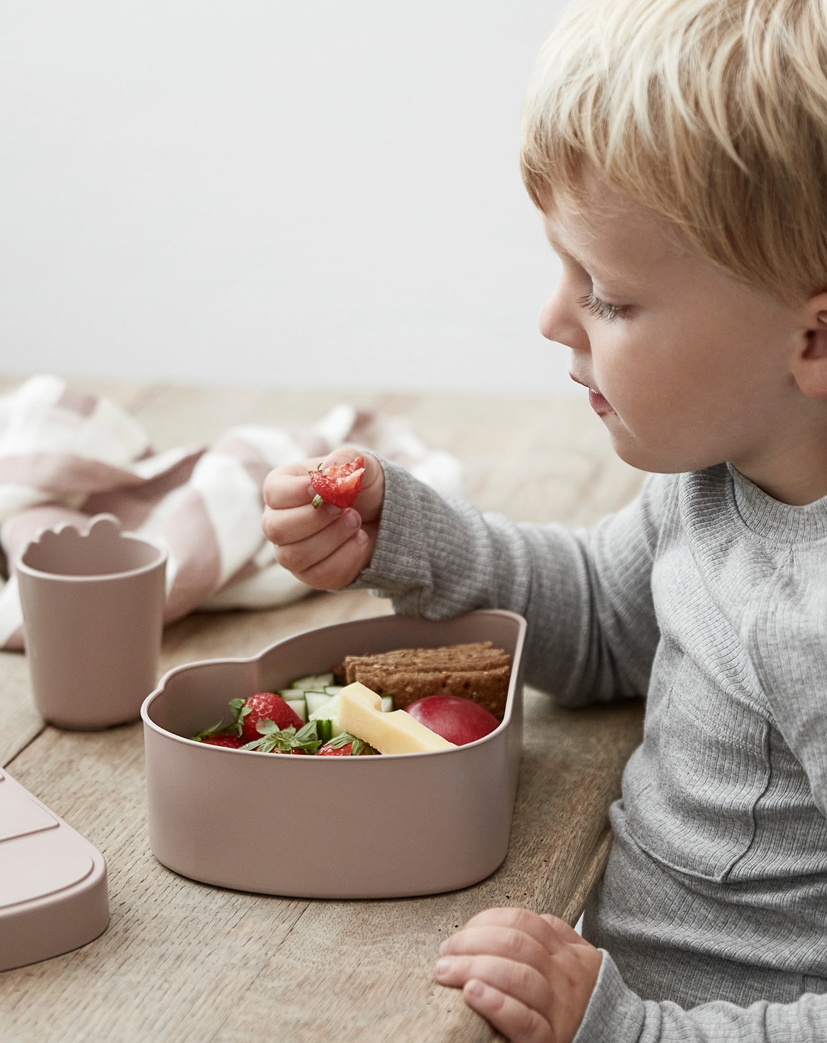 Kunststoff-Becher KIDDISH - CROCO 2er Pack in rosa