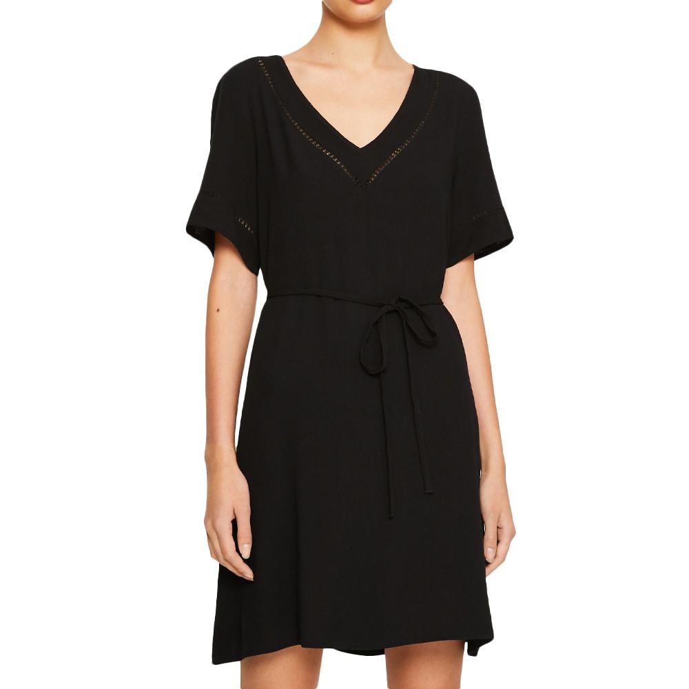 Vila Robe Noir Femme Vila Detail
