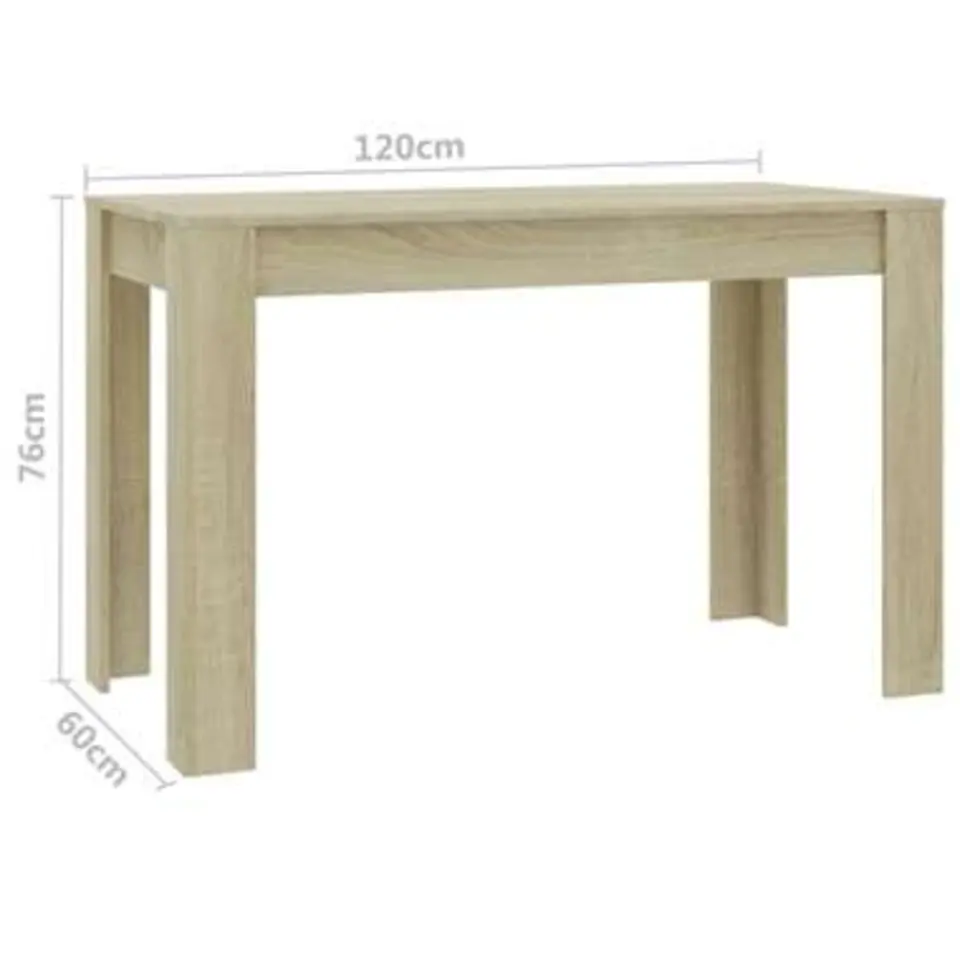 vidaXL - Eettafel - Bruin - Bewerkt hout