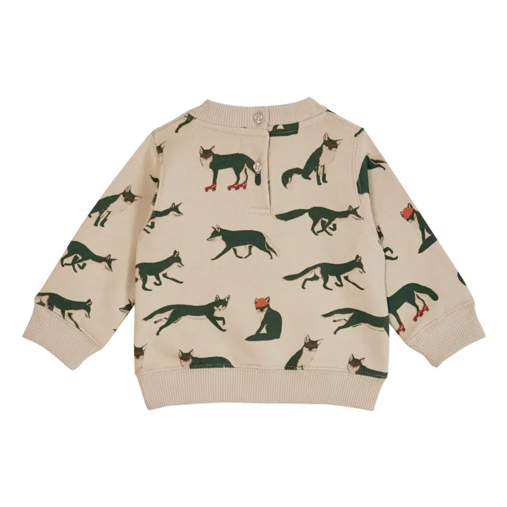 Emile et Ida Sweat Coton Bio Renards | Ecru