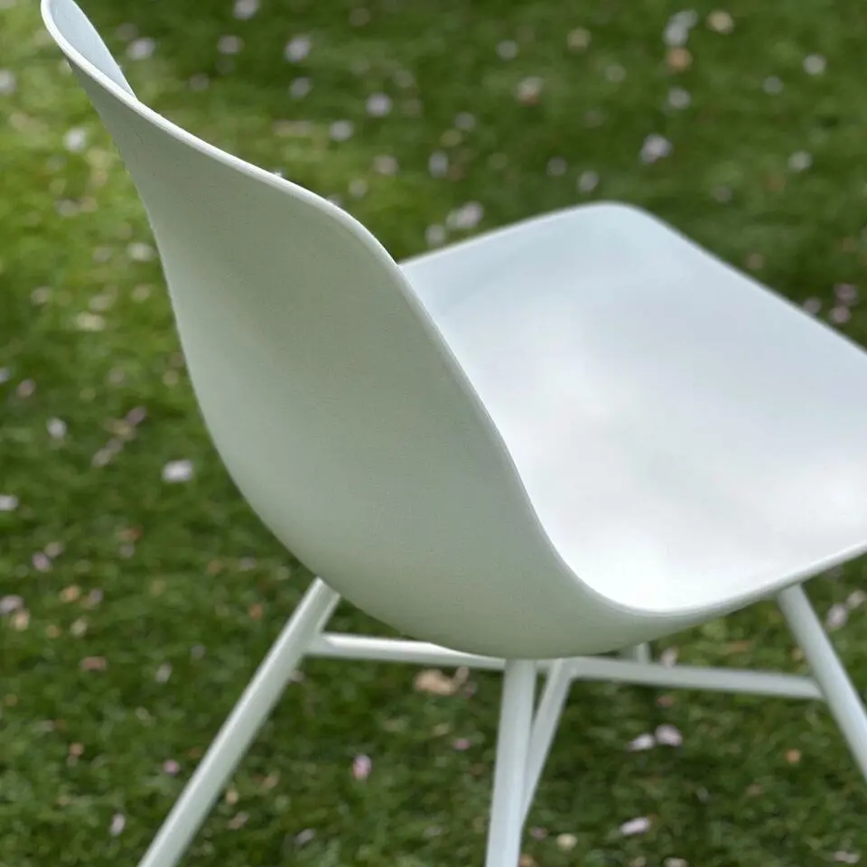 Nolon Noa-Pip Kunststof Tuinstoel Wit - Wit Onderstel