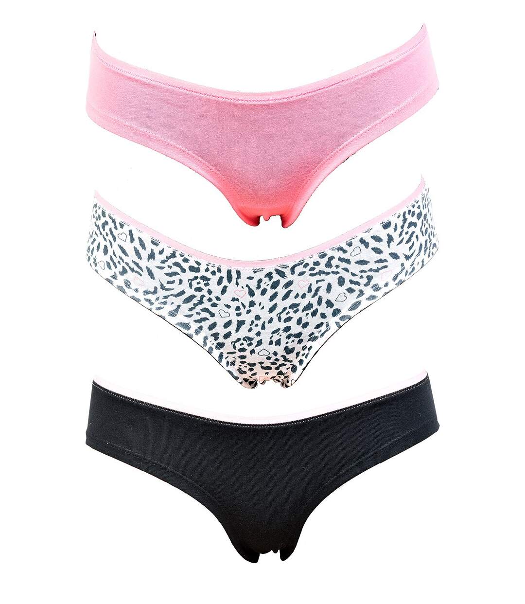 Culottes Femme SIMPLY ME Confort Qualité supérieure Coton Majoritaire Pack de 3 Culottes Motif Tacheté