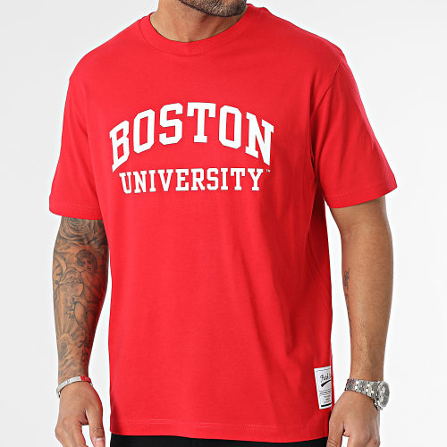Tee Shirt Oversize Large Boston Rouge Blanc