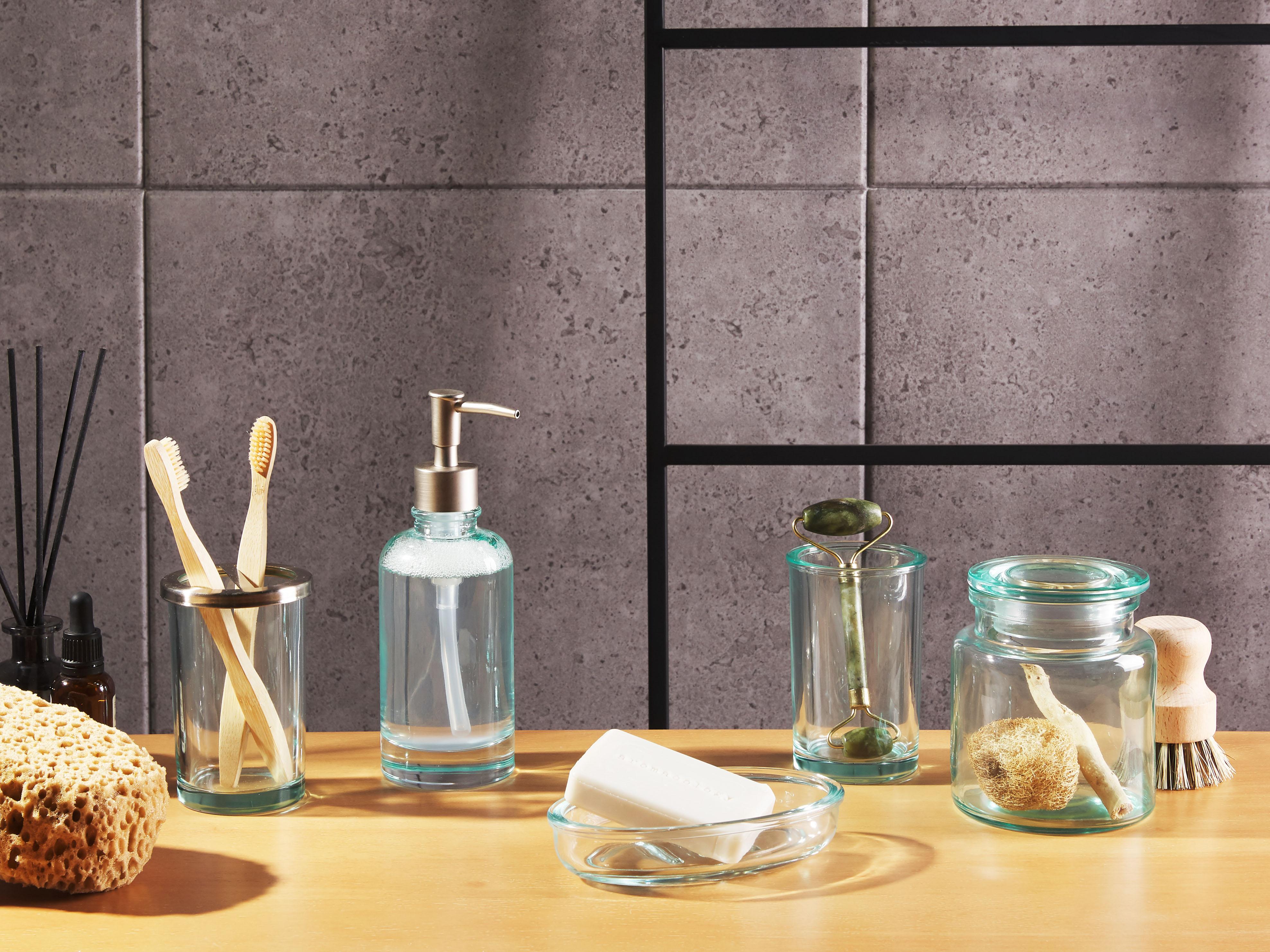 5-delige badkameraccessoireset AMARGA Glas Groen