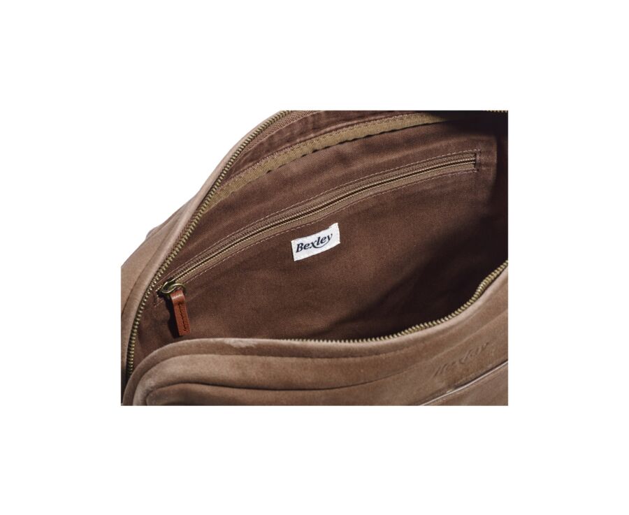 Cartable en velours tabac - HARWINTON