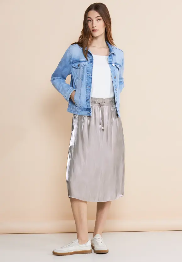 Rock im Schimmer Look - smooth sand beige