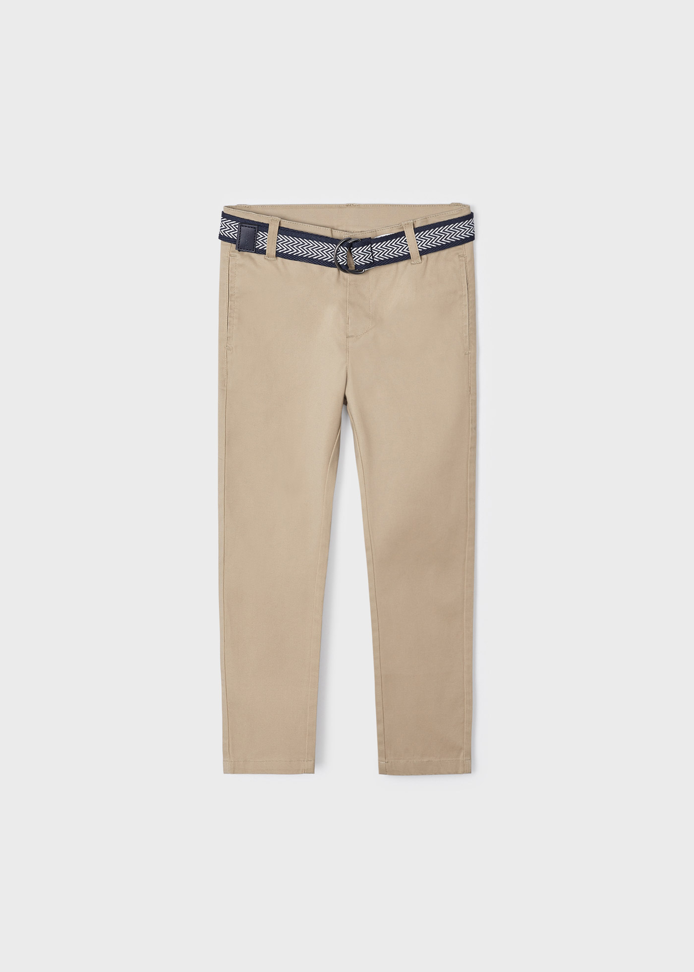 Calças chino com cinto para meninos