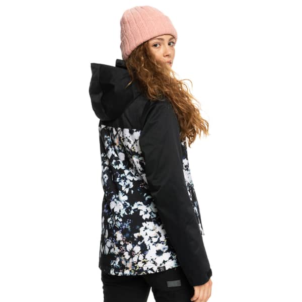 Veste de ski ROXY JETTY BLOCK JK TRUE BLACK BLACK FLOWERS