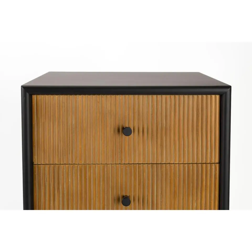 Housecraft Living Coztilla Kast/ Opbergkast Hoog Zwart/ Bruin