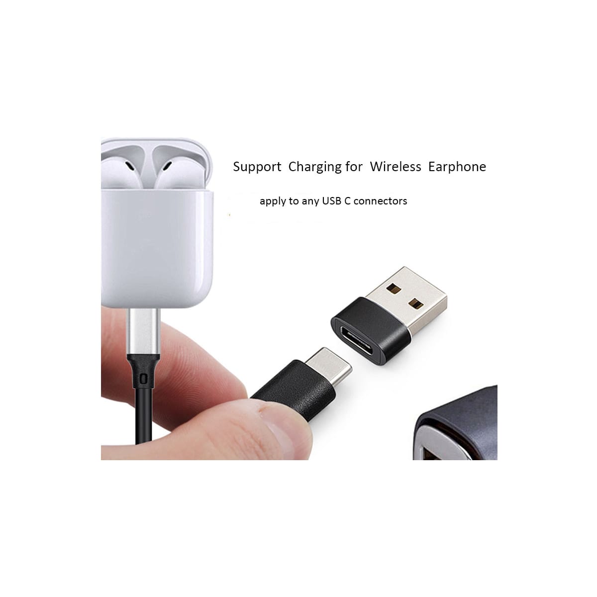 USB-C til USB 2.0-adapter Sort