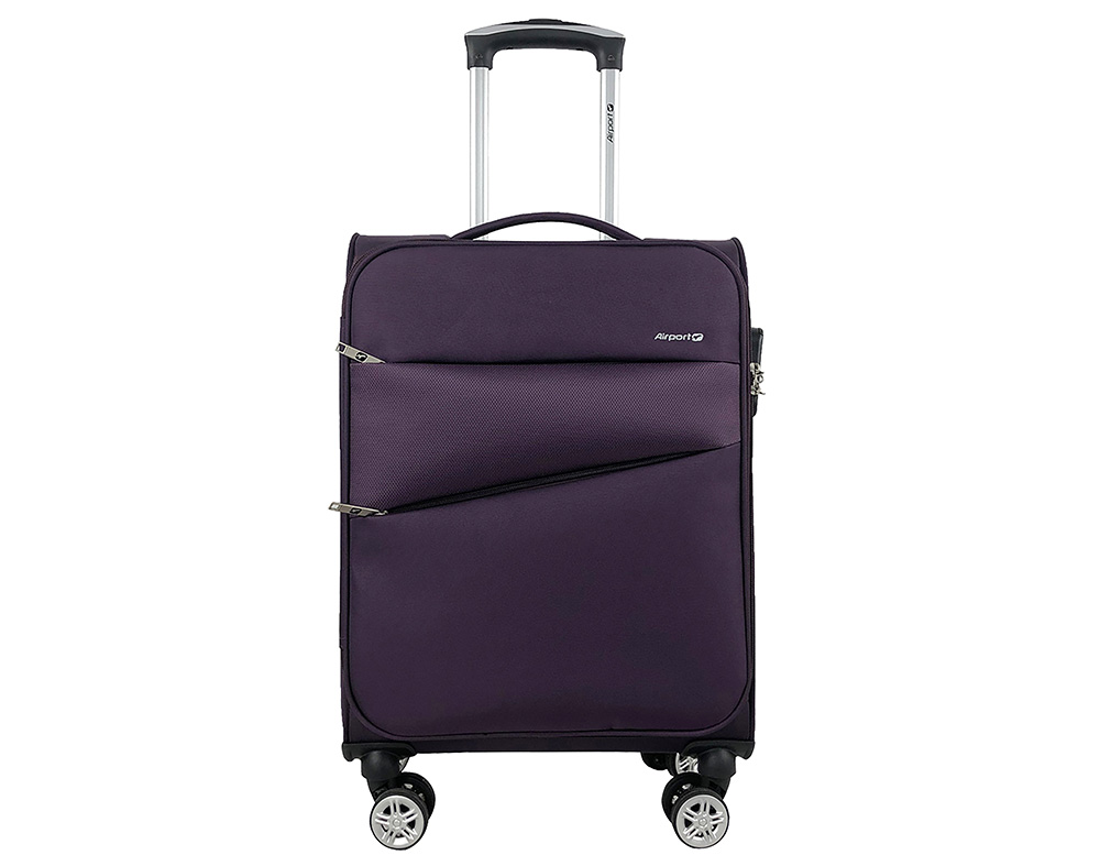 MALA DE CABINE FLEXÍVEL AIRPORT ROXO 8 RODAS 55CM