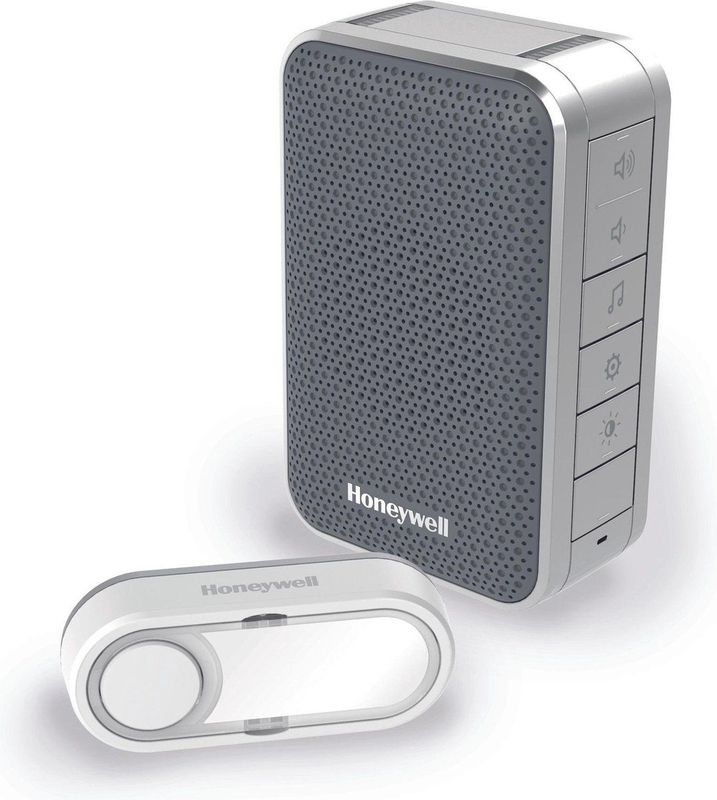 Honeywell Home Draadloze Gongset - Zilver/Grijs - 6 Tonen - LED-Flitser