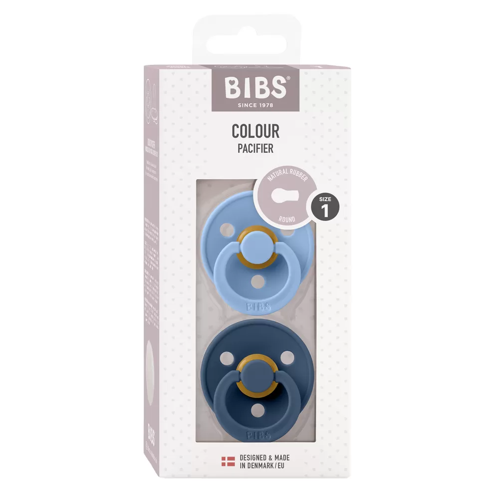 BIBS Colour Latex Sky Blue/Steel Blue 2 pak - Flere størrelser