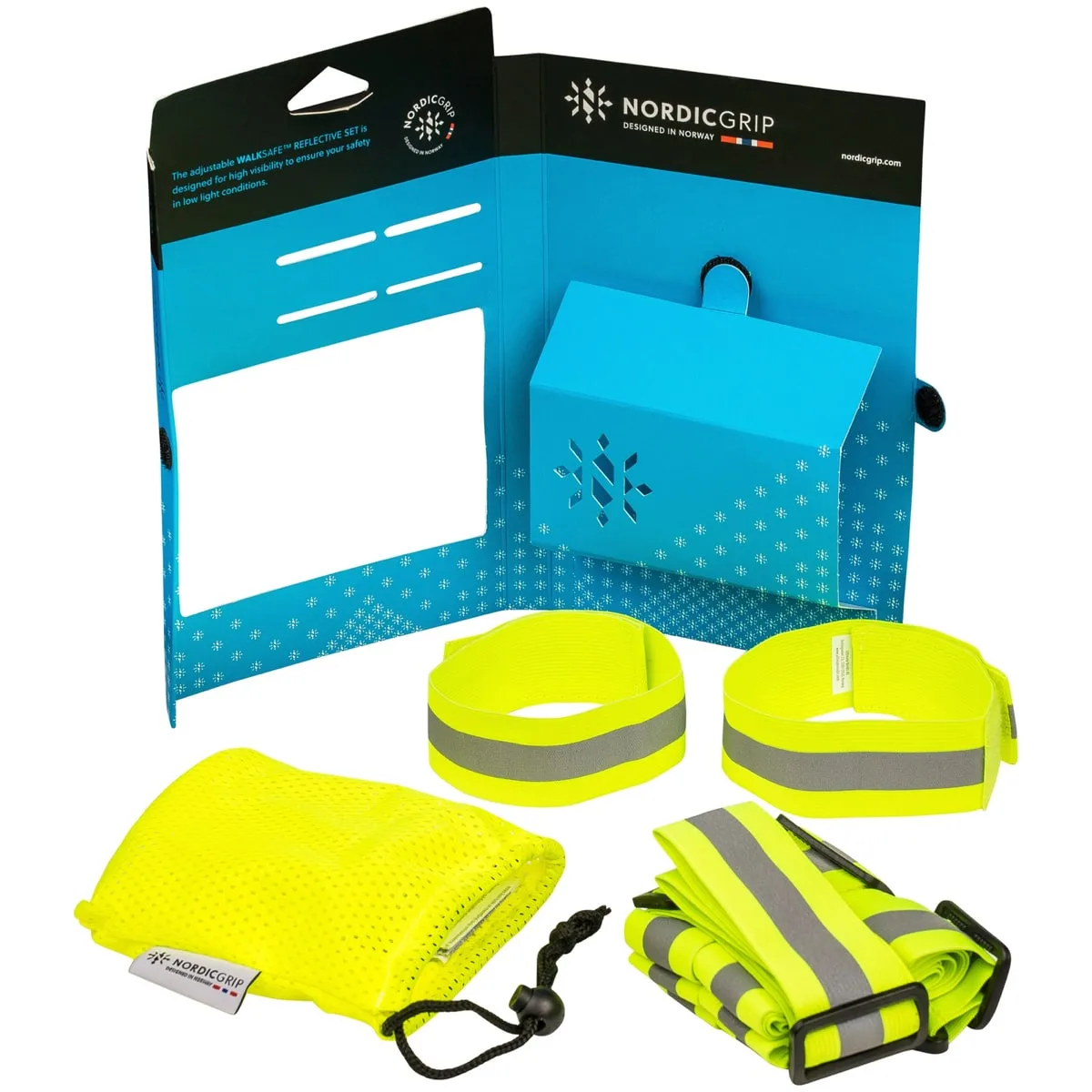 Nordic Grip Kids' Reflective Cross Belt Incl. 2 Band Black