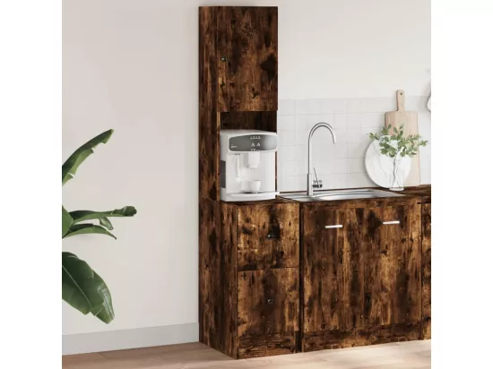 Armoire de cuisine chêne fumé 35x50x180 cm bois d'ingénierie