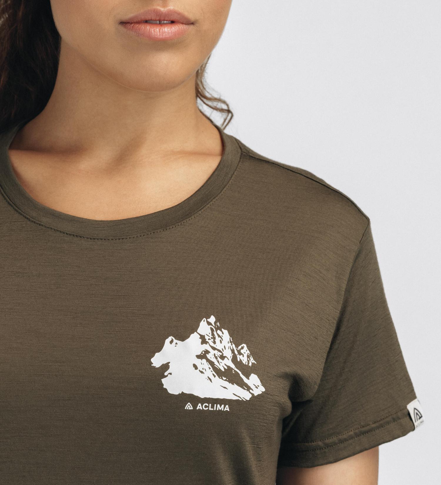 Aclima LightWool 140 Classic Tee Mountain Womens Tarmac