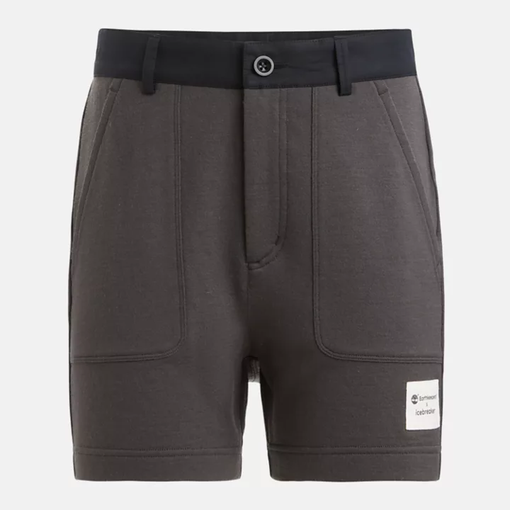 Short chino Timberland x Icebreaker en tissu éponge de laine mérinos pour femme en gris foncé
