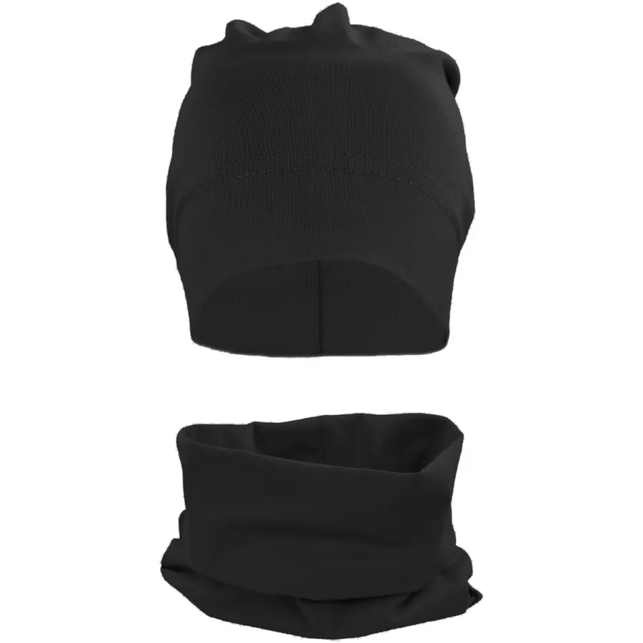 TupTam Jungen Beanie Mütze und Schlauchschal 2er Set schwarz