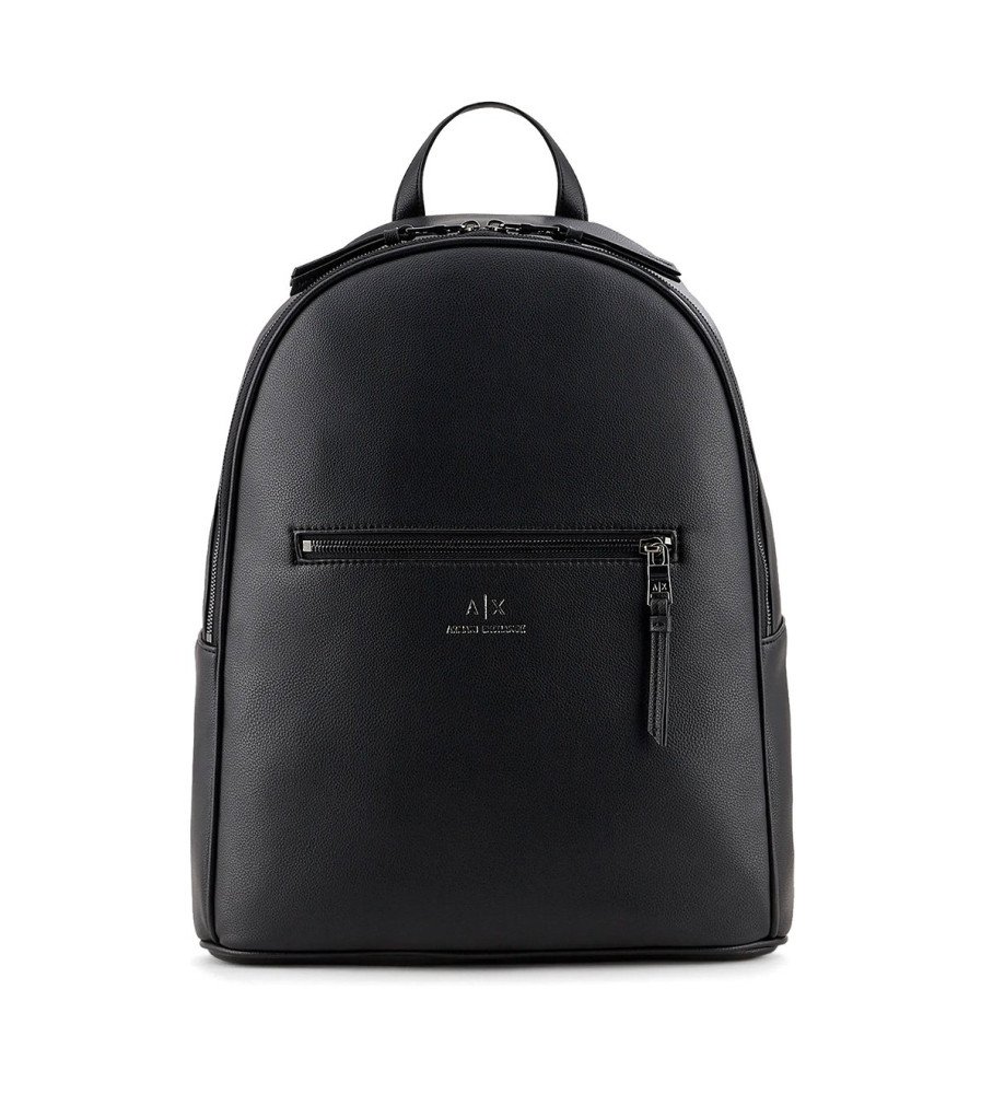 Mochila semirrígida Armani Exchange com bolso externo, preta