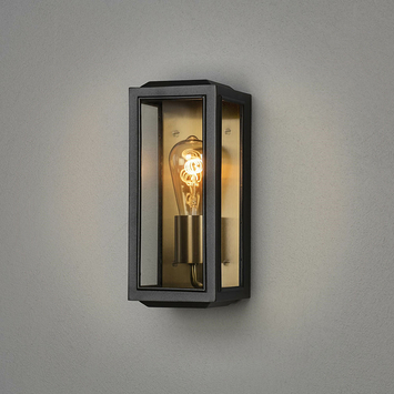 Konstsmide buitenlamp Carpi messing/zwart 12x28cm