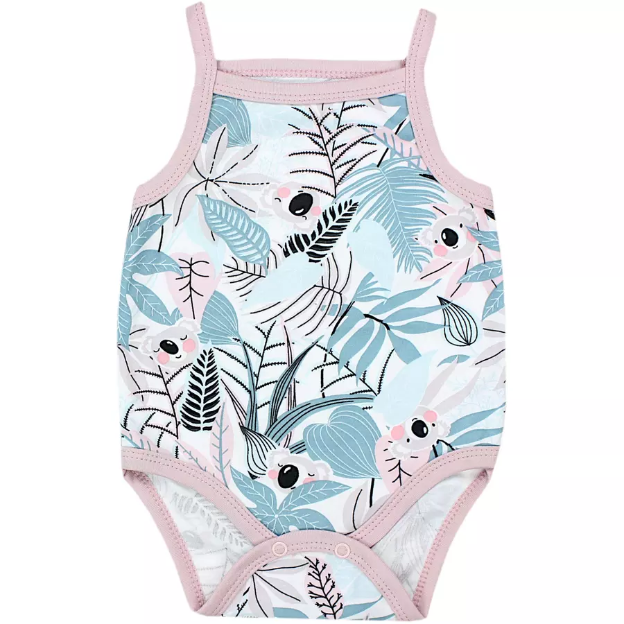 TupTam Mädchen Babybody mit Spagettiträger Sommer 5er Pack rosagelb