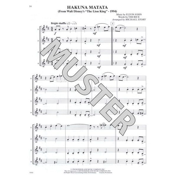 Alfred Music Publishing Movie Quartets for All Trump.