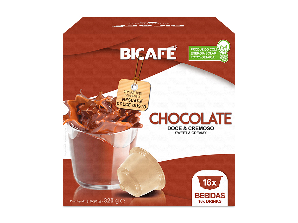 CÁPSULAS BICAFÉ CAFÉ COMPATÍVEL DOLCE GUSTO CHOCOLATE 16UN