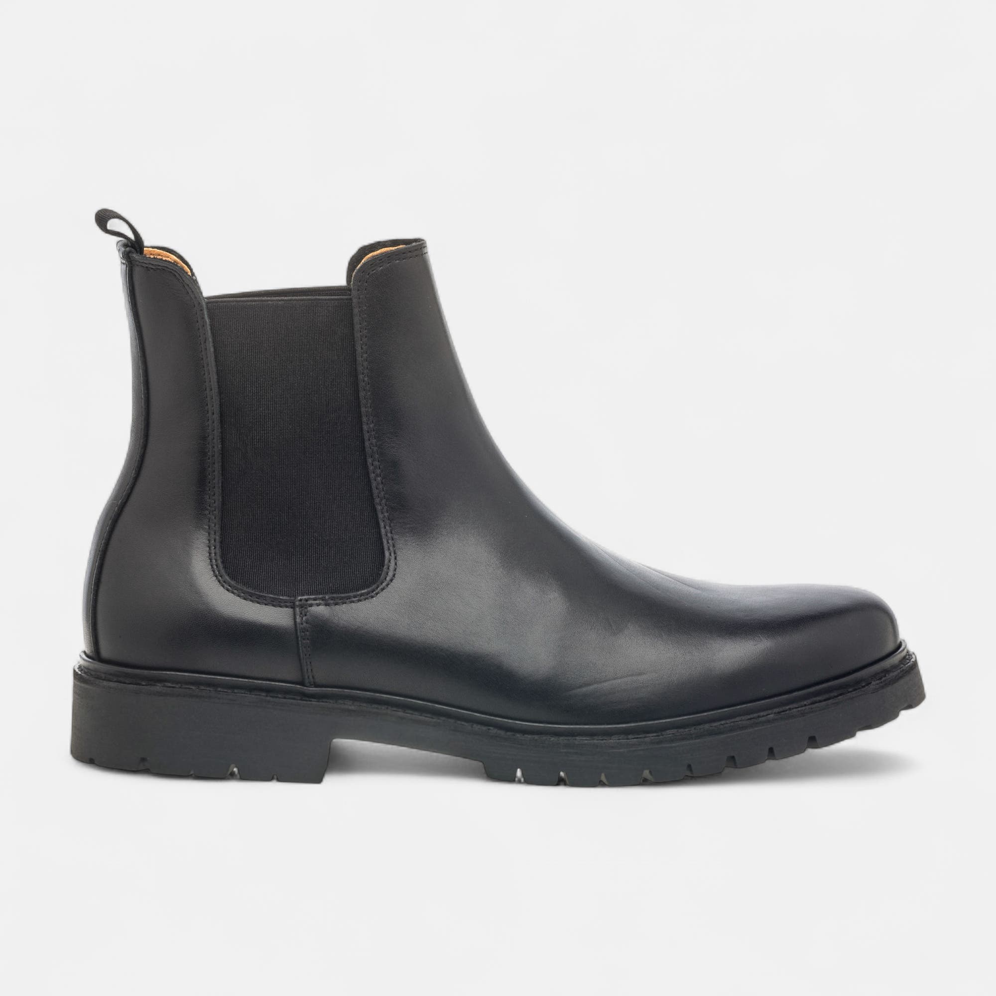 Boots chelsea Homme en cuir noir
