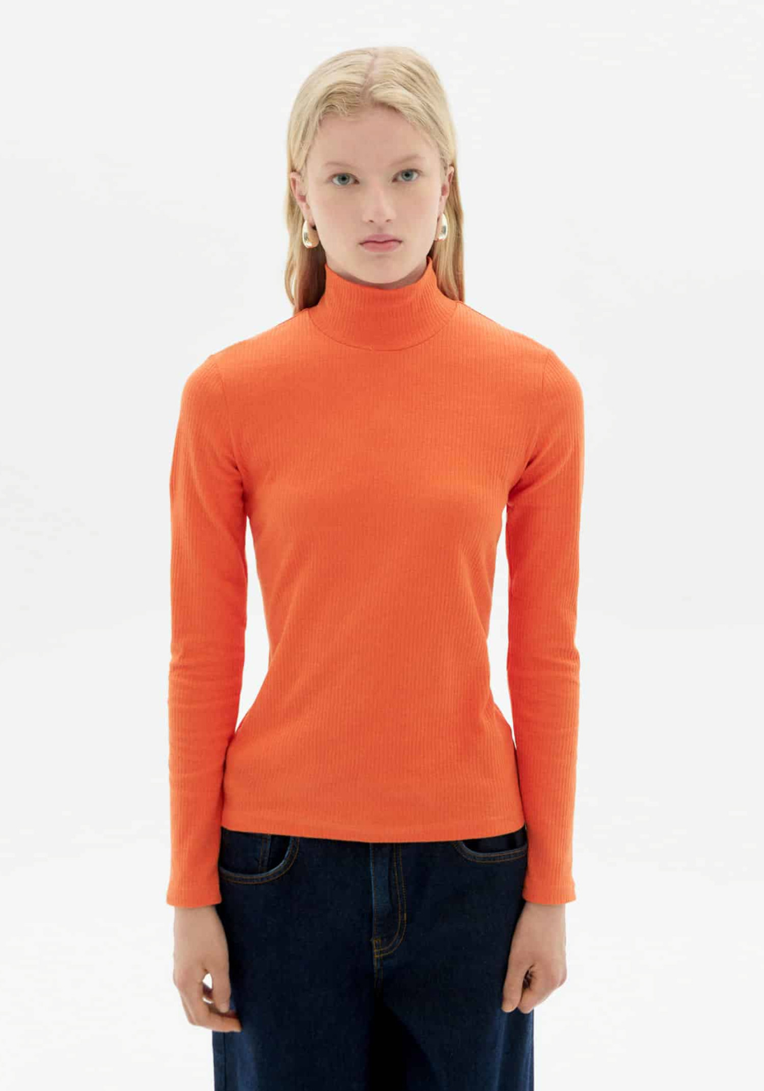 Thinking Mu Longsleeve Hemp Aine Apricot Orange